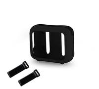 Gettimore Funda de silicona a prueba de golpes compatible con JBL Go 4, funda protectora portátil con correa para viajes y uso al aire libre, negro es negro