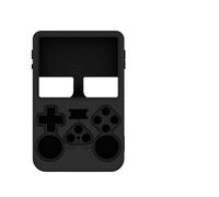 Gettimore Funda de silicona R36S retro para consola de juegos de mano, funda protectora antideslizante a prueba de golpes con cordón, color negro