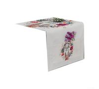 Gettimore Funda impermeable para lavadora para frigorífico y electrodomésticos, tela de algodón y lino a prueba de polvo con ajuste ajustable, diseño nórdico, color blanco