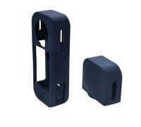 Gettimore Funda protectora de silicona para Insta360 X4 Air, 12 x 6 x 2 cm, con parasol, compatible con cámara deportiva, color negro y azul