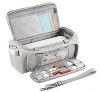 Gettimore Funda protectora de transporte para Cricut Joy Xtra, bolsa de almacenamiento de nailon con compartimentos, herramientas y materiales, resistente a los arañazos, gris (gris)