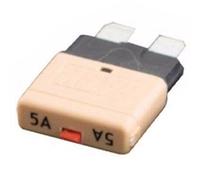 Gettimore Fusible de hoja de disyuntor reajustable de 12 V, 24 V, 5-30 A, tipo ATC automotriz, reinicio manual/automático para coche, caravana, barco, compatible con caja de fusibles estándar