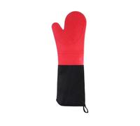 Gettimore Guantes de horno de silicona para hornear y asar en la cocina, resistentes al calor hasta 260.0 °C, agarre texturizado, aptos para lavavajillas, color rojo
