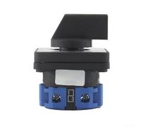 Gettimore Interruptor giratorio de cambio de leva de 2 posiciones y 4 terminales 660V/20A para LW26-20, selector eléctrico de plástico ignífugo para control de motor y equipos de prueba