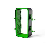 Gettimore Interruptor organizador de disco de juego compacto, estante de torre de almacenamiento de 18 ranuras, soporte de consola ABS resistente para fundas multimedia, para rojo (negro y verde)