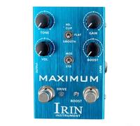 Gettimore IRIN Pedal de efectos de guitarra portátil Overdrive, pedal de distorsión con ecualizador de 10 segmentos, ganancia de alta sensibilidad, amplio rango dinámico para guitarra eléctrica (B)