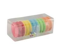 Gettimore Juego de 10 bobinadores de hilo de pesca de espuma EVA con pines, carretes de aparejo de 65 x 17 mm para almacenamiento de línea sin enredos, organizador portátil ligero en caja de ABS