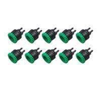 Gettimore Juego de 10 desviadores de jardín para agua, conector de manguera de 47 pulgadas, a prueba de fugas, para montaje de plástico, riego de plantas, color verde