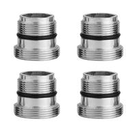 Gettimore Juego de 4 adaptadores de grifo de cobre con junta de goma: rosca macho de .5 a M22 para grifos de cocina y baño