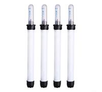 Gettimore Juego de 4 medidores de nivel de agua con flotador y escala para monitorear el tanque de macetas y los niveles de la piscina, construcción de plástico blanco (300#)