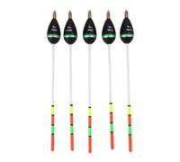 Gettimore Juego de 5 flotadores de pesca con cabeza de cobre para pesca en el mar, aparejos de boya verticales hechos de madera de abeto bala, 25-28,5 cm de longitud, 15-30 g de peso