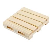 Gettimore Juego de 6 posavasos rectangulares de madera maciza, para protección de mesa, diseño minimalista moderno, biodegradable, beige, 115 x 75 x 15 cm