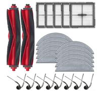 Gettimore Juego de accesorios para aspiradora robótica, kit de repuesto de cepillo principal, cepillos laterales, paños de fregona para Roborock serie Q10 (B)