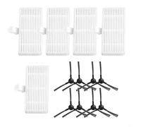 Gettimore Juego de cepillo lateral y filtro para robot aspirador Cecotec Conga 999 y X-Treme, 8 cepillos + 5 filtros