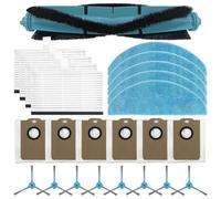 Gettimore Juego de piezas de aspiradora para cepillos laterales de cepillo principal, filtros de trapeadores, bolsas compatibles con Liectroux G7 para AENO RC4S EVOLUTION para aire (B)