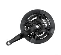 Gettimore Juego de platos de bicicleta de montaña de acero de alta resistencia 24/34/42T para manivela cónica cuadrada de 170 mm de longitud con protector (B)