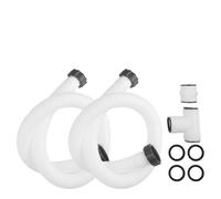 Gettimore Kit adaptador de manguera de bomba de filtro de piscina para piscinas Intex y sobre el suelo de 1.5 pulgadas de diámetro, 59 pulgadas de longitud, conectores T y divididos con juntas