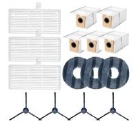 Gettimore Kit completo de mantenimiento para aspiradora robótica eufy Omni C20, con filtros de repuesto, almohadillas de fregona, bolsas y cepillos laterales