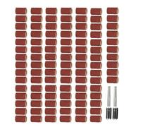 Gettimore Kit de 102 tambores de lijado para herramientas giratorias, bandas de lijado de carborundo de grano 180 con mandriles de 6,3 mm, juego de pulido abrasivo para limpieza y desbarbado de