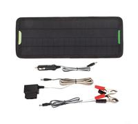 Gettimore Kit de cargador y mantenimiento de goteo de panel solar de 12 V/24 V con PET de 5 W policristalino resistente a la intemperie para coche, barco, caravana, motocicleta, camión, tractor