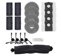 Gettimore Kit de filtro de repuesto, paño de fregona, bolsa de polvo y cepillo lateral para MOVA P50 Pro y Ultra - 1 juego con 4 filtros, 4 almohadillas de fregona, 4 bolsas de polvo, 4 cepillos