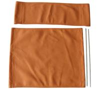 Gettimore Kit de fundas de asiento de lona para silla de director de 52 x 16 cm y 48 x 38 cm, plegable, resistente al desgaste, fácil de instalar, para sillas de barra redonda, naranja, paquete de 2