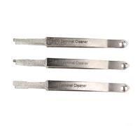 Gettimore Kit de limpiador de terminales eléctricos de 3 piezas con pinzas grandes, medianas y pequeñas, conectores eléctricos de pin de pala en motor automotriz y cableado de radio