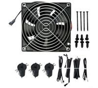 Gettimore Kit de mantenimiento de ventilador de parrilla de carbón y interruptor de control de puerta compatible con modelos 560, 800 y 1050XL, color negro