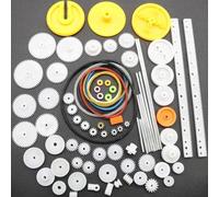 Gettimore Kit de modelo de coche robot de bricolaje, 82 piezas, juego de engranajes de plástico, juguete de construcción entrelazado, piezas de construcción, accesorios educativos