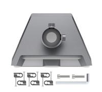 Gettimore Kit de montaje de adaptador de tubo, soporte de techo de poste base de placa de montaje de postes de 1 a 2 pulgadas, hecho de policarbonato y montaje de antena de fibra de vidrio