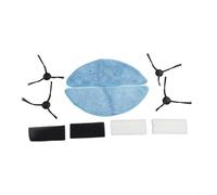 Gettimore Kit de piezas de repuesto para Cecotec Conga Max/Pet Series, 2 cepillos laterales, 2 filtros y 2 trapeadores de tela