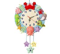 Gettimore Kit de reloj de pared para niños con calcomanías de fieltro, tela no tejida, fácil montaje, actividad artesanal para decoración del hogar y el aula, 32 x 40 cm, colorido
