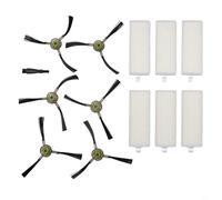 Gettimore Kit de repuesto de cepillo lateral y filtro para aspiradora robot Life K2/K3/K4/K5 y M210/M210S/M210B/M213, 6 filtros, 6 cepillos, 1 limpiador