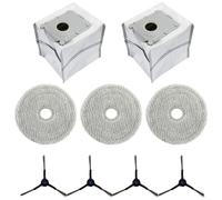 Gettimore Kit de repuesto para aspiradora robot con paños de microfibra para fregona, cepillos laterales y bolsas de polvo para ECOVACS DEEBOT MINI