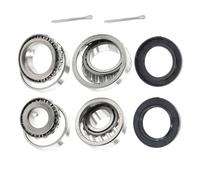 Gettimore Kit de rodamientos de eje de remolque de 1-1/4 y 3/4 pulgadas, LM11949 LM67048 rodillos cónicos y sellos plateados