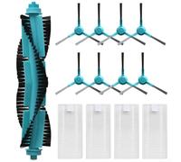 Gettimore Kit de rodillo de filtro y cepillo lateral para aspiradora compatible con aspiradoras robot Cecotec Conga serie 1690 1890 2290 2690