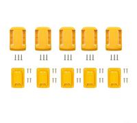Gettimore Kit de soporte de herramientas de montaje en pared para cortacésped, plástico ABS con tornillos para herramientas eléctricas de 18 V, 20 V, 60 V, color amarillo (5 juegos)