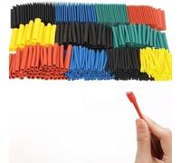 Gettimore Kit de tubos termorretráctiles de 530 piezas con relación 2:1 para aislamiento eléctrico, protección de cables, gestión de cables, varios tamaños de 1 a 10 mm, material de poliolefina