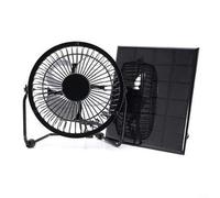 Gettimore Kit de ventilador de panel solar de 6 V con mini ventilador USB de 5,2 W de silicona policristalina, sistema de ventilación solar para invernadero, casa de mascotas