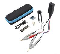 Gettimore LCR-ST2 LCR digital 2 en 1 para medidor de abrazadera ESR, 100Hz-100kHz para probador SMD con pantalla a color de 1.45 pulgadas y clips Kelvin (LCR-ST2 alto)