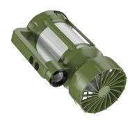 Gettimore Linterna solar recargable para camping, 3 en 1, luz LED, impermeable, 4 modos, verde