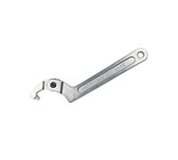 Gettimore Llave inglesa de gancho ajustable con cabezales redondos y cuadrados para amortiguador de motocicleta y tuercas de medidor de agua, acero al cromo vanadio, cabeza redonda plateada 32-76