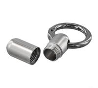 Gettimore Llavero de aleación Ti, pastillero, impermeable, para pastillero de titanio CNC, camping, senderismo, viajes, 53 mm x 14 mm, para mini recipiente de medicamentos con llave para anillo, color