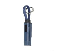 Gettimore Llavero USB compacto 4 en 1 para cable de carga de 65 W con pantalla digital, conector múltiple de carga rápida para iPhone tipo USB, cable de alimentación portátil de viaje morado (negro)