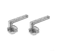 Gettimore Manija de puerta de vidrio con ventosa, gancho para almacenamiento de toallas de baño, PET transparente gris y transparente, paquete de 2