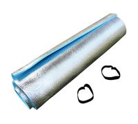 Gettimore Manta portátil de camping impermeable, a prueba de humedad, resistente a la suciedad, plegable, para actividades al aire libre, azul y plateado