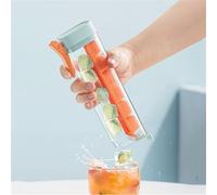 Gettimore Máquina de cubitos de hielo portátil tipo prensa para whisky, cóctel, cerveza, café, bricolaje, paquete de 2, naranja y verde