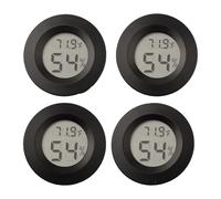 Gettimore Mini termómetro higrómetro digital para medición de temperatura y humedad, paquete de 4 con interruptor F/C, rango de -50 ~ 70 °C, precisión de 1 C 5% RH, respuesta rápida de 24