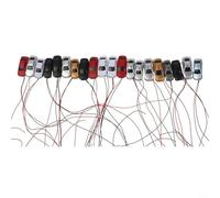 Gettimore Modelo de coche iluminado para modelo de ferrocarril a escala N 1:150, paisaje de tren de construcción de plástico, paquete de 20 para fuentes de alimentación de 12 V y 16 V