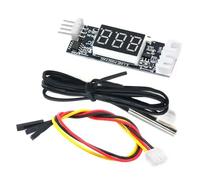 Gettimore Módulo controlador de velocidad del ventilador para ventiladores PWM de 4 cables con pantalla digital, control de temperatura, entrada de 12 V CC, rango de velocidad del 1 al 100%